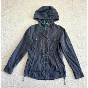Athleta Anytime Anorak‎ in Asphalt Jacket Gray Utility Activewear Athletic